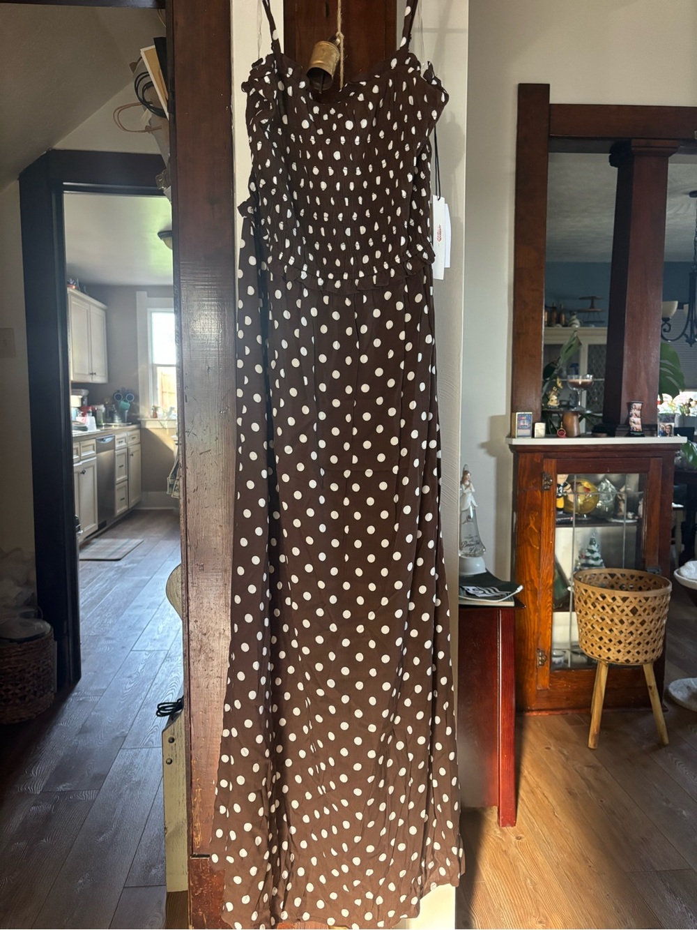 june & hudson Brown Polka Dot Maxi Dress